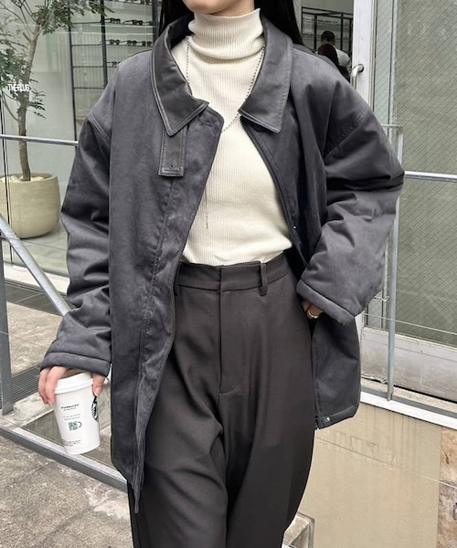 mystic（ミスティック）の「フェイクスエードミドルコート（）」 - WEAR