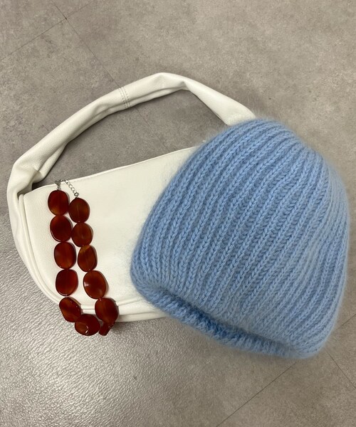 SHENERY（シーナリー）の「ニットキャップ（ニットキャップ/ビーニー・レディース・オフホワイト/イエロー/ブルー・F）」の2枚目の写真