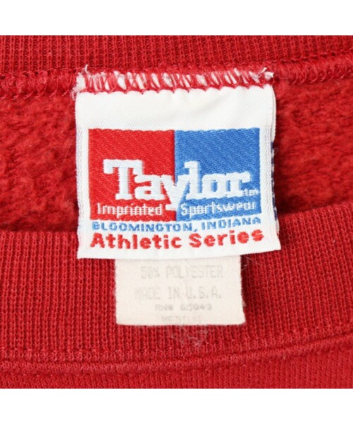 --（--）の「80s 90s USA製 Taylor INDIANA UNIVERSITY プリント スウェット レッド メンズM アメリカ古着（スウェット・レディース・レッド・M）」の2枚目の写真