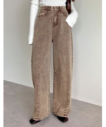 Re:EDIT（リエディ）の「ウォッシュ加工コットンツイルカーブパンツ - パンツ通販 | 人気レディースファッション - Re:EDIT（リエディ）（その他）」
