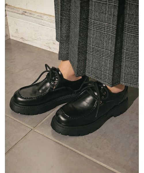 Re:EDIT(リエディ)の「レースアップローファー - シューズ通販 | 人気レディースファッション - Re:EDIT(リエディ)(その他・レディース・ブラック/ブラウン・S(23.0cm相当)/M(23.5cm相当)/L(24.0cm相当)/LL(24.5cm相当))」の6枚目の写真
