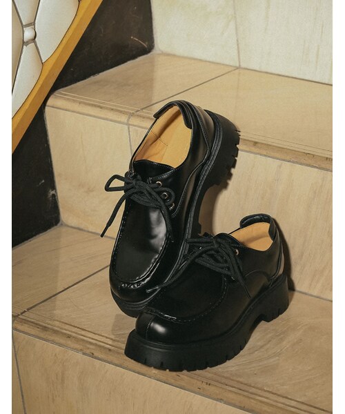 Re:EDIT(リエディ)の「レースアップローファー - シューズ通販 | 人気レディースファッション - Re:EDIT(リエディ)(その他・レディース・ブラック/ブラウン・S(23.0cm相当)/M(23.5cm相当)/L(24.0cm相当)/LL(24.5cm相当))」の22枚目の写真
