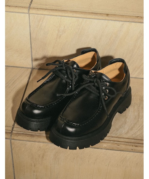 Re:EDIT(リエディ)の「レースアップローファー - シューズ通販 | 人気レディースファッション - Re:EDIT(リエディ)(その他・レディース・ブラック/ブラウン・S(23.0cm相当)/M(23.5cm相当)/L(24.0cm相当)/LL(24.5cm相当))」の21枚目の写真