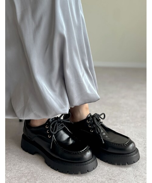 Re:EDIT(リエディ)の「レースアップローファー - シューズ通販 | 人気レディースファッション - Re:EDIT(リエディ)(その他・レディース・ブラック/ブラウン・S(23.0cm相当)/M(23.5cm相当)/L(24.0cm相当)/LL(24.5cm相当))」の13枚目の写真