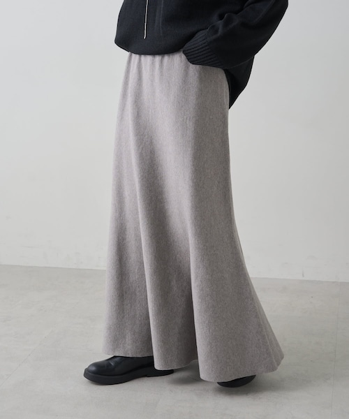 PUAL CE CIN（ピュアルセシン）の「ミラノリブニットスカート（スカート・レディース・アイボリー/グレー系その他/ブラウン/ブラック・FREE）」の3枚目の写真