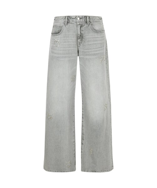 JNBY（ジェーエヌビーワイ）の「Butterfly Beaded Straight-Leg Jeans（デニムパンツ・レディース・ブルー/グレー・34/36/38/40）」の2枚目の写真