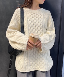 CIAOPANIC TYPY | 【willow】アラン編みオーバーニット(ニット/セーター)