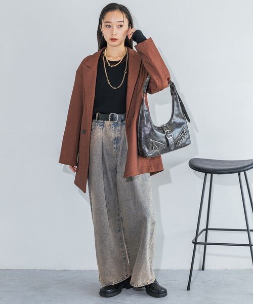 JEANASIS（ジーナシス）の「ヘンケイバックルベルト（ファッション雑貨・レディース・ブラック(09)/ベージュ(50)・FREE）」の4枚目の写真