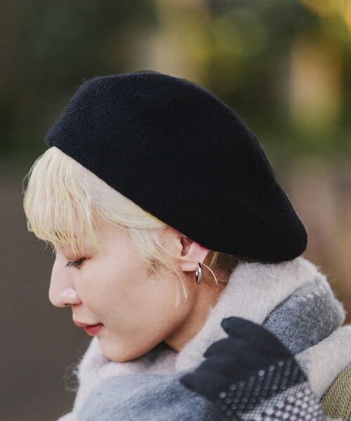 salut!(サリュ!)の「ベレー帽(ハンチング/ベレー帽・レディース・その他/グレー/ブラック・FREE)」の2枚目の写真