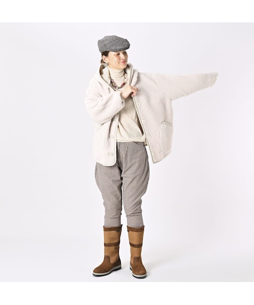 45R ボアのフードブルゾン ブラウン 定価57,200円 イエナ IENA Maison IENA フードボアブルゾン （ブラウン