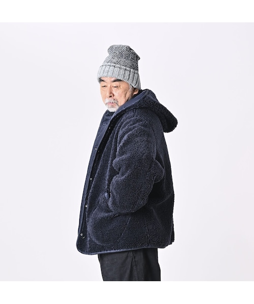 ★45R 厚ナイロン×ボアの908フードコート 45R（フォーティファイブアール）の「厚ナイロン×ボアの908フード