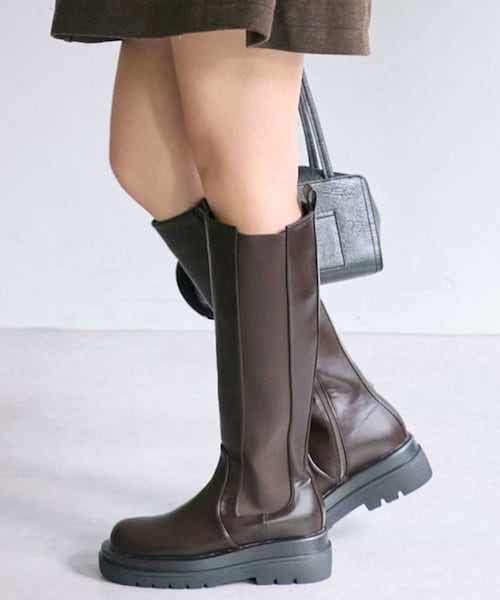 サイドゴアロングブーツ