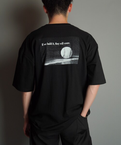 FUNGO TOKYO（ファンゴトウキョウ）の「BASEBALL バックプリント半袖Tシャツ（Tシャツ/カットソー・レディース・ホワイト/ブラック・S/M/L/XL）」の7枚目の写真
