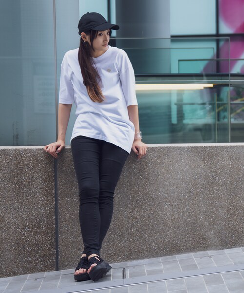 FUNGO TOKYO(ファンゴトウキョウ)の「WAVE LOGO バックプリント半袖Tシャツ(Tシャツ/カットソー・レディース・ホワイト/ブラック・S/M/L/XL)」の5枚目の写真