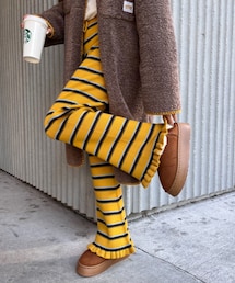 CIAOPANIC TYPY | 【HELLO.SANFRANCISCO】マルチボーダーニットフレアパンツ(パンツ)