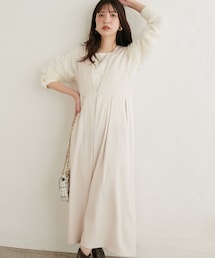 natural couture（ナチュラルクチュール）の「ツイルクロスBIGチェックフロッキーワンピース（ワンピース/ドレス）」