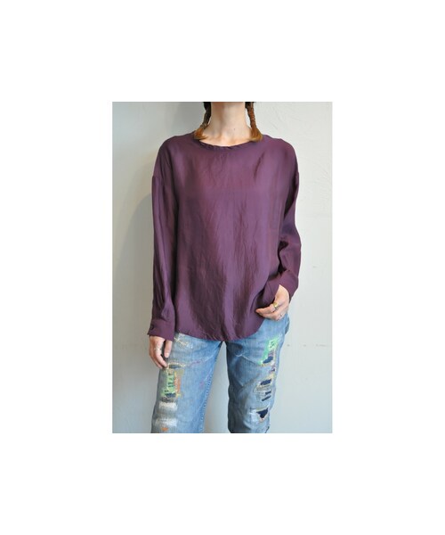 hippiness（ヒッピネス）の「キュプラロングスリーブ（シャツ/ブラウス・レディース・その他/パープル/イエロー/ホワイト/ピンク/ブルー・one）」の4枚目の写真