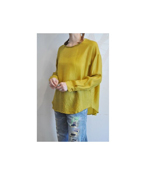 hippiness（ヒッピネス）の「キュプラロングスリーブ（シャツ/ブラウス・レディース・その他/パープル/イエロー/ホワイト/ピンク/ブルー・one）」の5枚目の写真