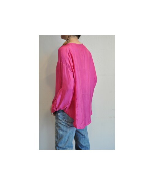 hippiness（ヒッピネス）の「キュプラロングスリーブ（シャツ/ブラウス・レディース・その他/パープル/イエロー/ホワイト/ピンク/ブルー・one）」の6枚目の写真