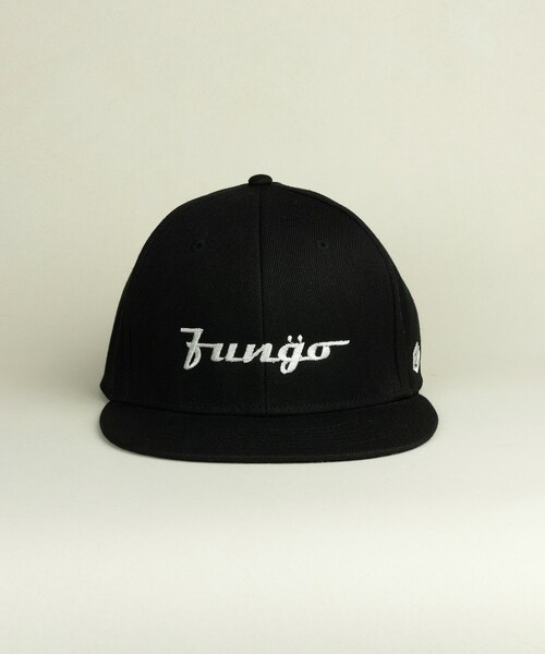 FUNGO TOKYO（ファンゴトウキョウ）の「平ツバロゴ刺繍CAP/BK×WH（キャップ・レディース・BK×WH・one）」の4枚目の写真