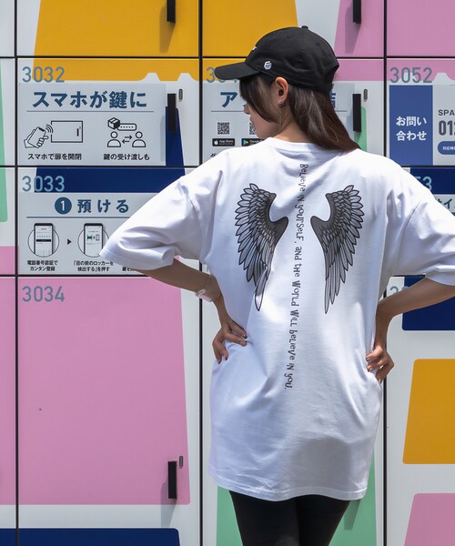 FUNGO TOKYO（ファンゴトウキョウ）の「WINGS バックプリント半袖Tシャツ（Tシャツ/カットソー・レディース・MONO/PASTEL・L）」の6枚目の写真