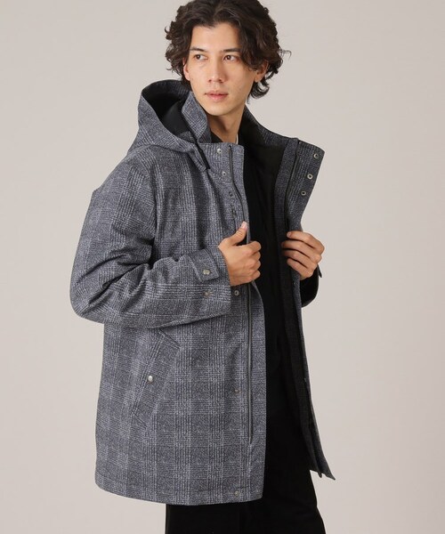 【Sサイズ～】3WAY ジャカード グレンチェック ダウンライナー ブルゾン