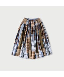 45Rインドカディのパッチワークロングスカート/希少 45R（フォーティファイブアール）の「インドカディのパッチ