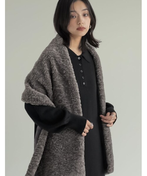 Re:EDIT（リエディ）の「ポロカラーニットワンピース - ワンピース通販 | 人気レディースファッション - Re:EDIT（リエディ）（その他・レディース・ブラック/グレー/配色ブラウン・SC/M/L）」の21枚目の写真