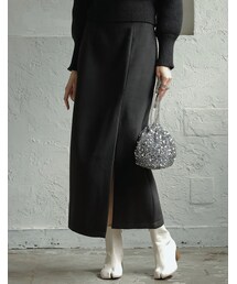 Re:EDIT（リエディ）の「起毛フロントスリットタイトスカート - スカート通販 | 人気レディースファッション - Re:EDIT（リエディ）（その他・レディース）」