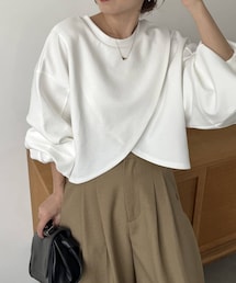 CAPRICIEUX LE'MAGE | 【HAPPY BAG対象】ボンディングカシュクールプルオーバー(トップス)