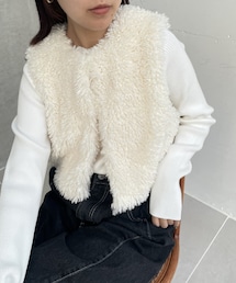 CAPRICIEUX LE'MAGE | 【HAPPY BAG対象】カーリーファーベスト(ジャケット/アウター)