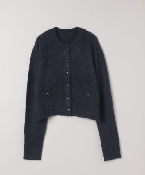 JEANASIS（ジーナシス）の「アルパカポロカラーショートカーディガン