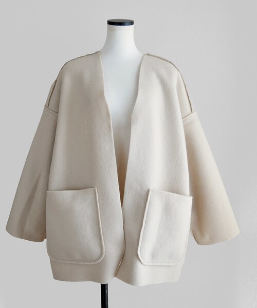 Marient(マリエント)の「リバーシブルオーバーCD(カーディガン/ボレロ・レディース・ベージュ/ブラウン/ブラック・FREE)」の1枚目の写真