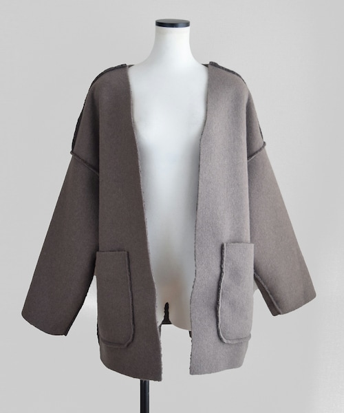 Marient(マリエント)の「リバーシブルオーバーCD(カーディガン/ボレロ・レディース・ベージュ/ブラウン/ブラック・FREE)」の3枚目の写真