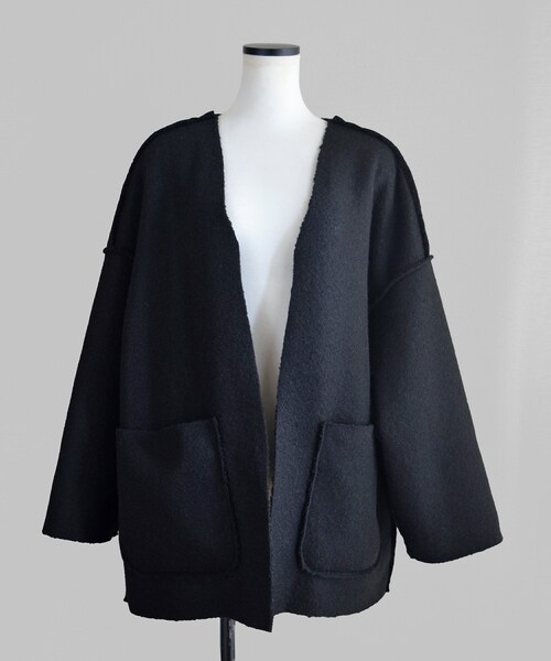 Marient(マリエント)の「リバーシブルオーバーCD(カーディガン/ボレロ・レディース・ベージュ/ブラウン/ブラック・FREE)」の2枚目の写真