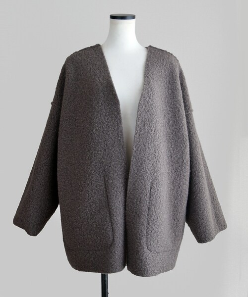 Marient(マリエント)の「リバーシブルオーバーCD(カーディガン/ボレロ・レディース・ベージュ/ブラウン/ブラック・FREE)」の4枚目の写真