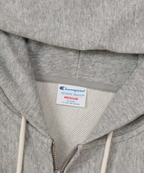 Champion(チャンピオン)の「Champion / 10oz 寬版刺繡連帽外套(その他・レディース・黑色/灰色・黑色/灰色)」の14枚目の写真