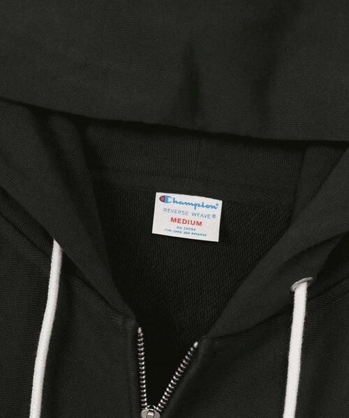 Champion(チャンピオン)の「Champion / 10oz 寬版刺繡連帽外套(その他・レディース・黑色/灰色・黑色/灰色)」の11枚目の写真