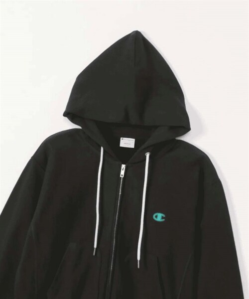 Champion(チャンピオン)の「Champion / 10oz 寬版刺繡連帽外套(その他・レディース・黑色/灰色・黑色/灰色)」の9枚目の写真