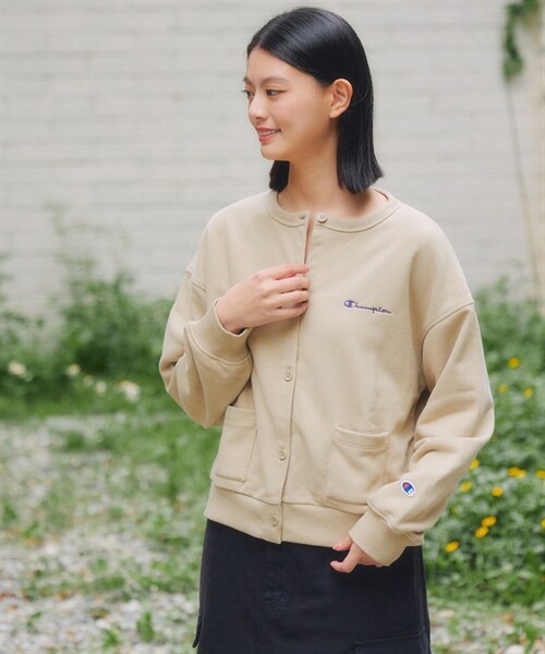 Champion(チャンピオン)の「Champion / 水洗感休閒開襟衫(その他・レディース・象牙白/黑色/膚色・象牙白/黑色/膚色)」の6枚目の写真