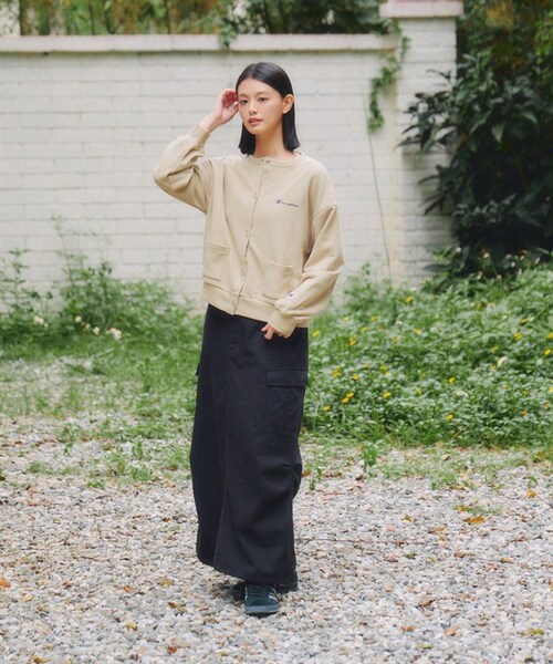 Champion(チャンピオン)の「Champion / 水洗感休閒開襟衫(その他・レディース・象牙白/黑色/膚色・象牙白/黑色/膚色)」の10枚目の写真