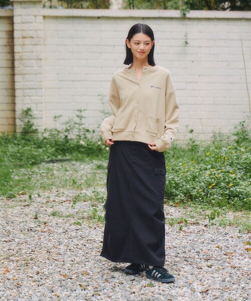 Champion(チャンピオン)の「Champion / 水洗感休閒開襟衫(その他・レディース・象牙白/黑色/膚色・象牙白/黑色/膚色)」の8枚目の写真