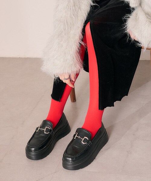 Kastane（カスタネ）の「カラータイツ（レギンス/スパッツ・レディース・ダークブラウン/ダークグリーン/レッドその他1・F）」の3枚目の写真