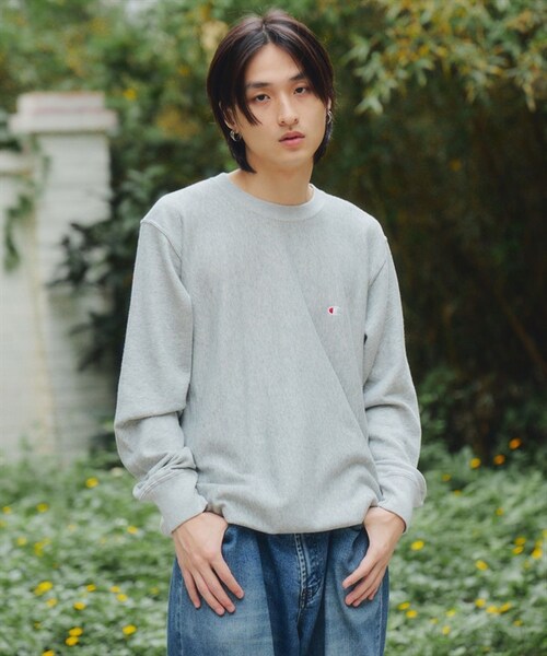 Champion(チャンピオン)の「Champion / 10oz 刺繡LOGO圓領上衣(その他・メンズ・黑色/灰色/燕麥色・黑色/灰色/燕麥色)」の4枚目の写真