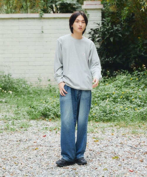 Champion(チャンピオン)の「Champion / 10oz 刺繡LOGO圓領上衣(その他・メンズ・黑色/灰色/燕麥色・黑色/灰色/燕麥色)」の8枚目の写真