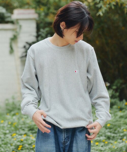 Champion(チャンピオン)の「Champion / 10oz 刺繡LOGO圓領上衣(その他・メンズ・黑色/灰色/燕麥色・黑色/灰色/燕麥色)」の7枚目の写真