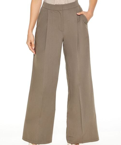 FOREVER 21(フォーエバー トゥエンティーワン)の「タックスラックスパンツ(フォーマルスーツ/小物・ブラウン52・S/M/L)」の3枚目の写真