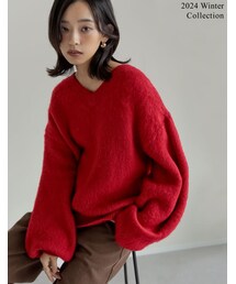 Re:EDIT（リエディ）の「モヘアライクVネックニットトップス - トップス通販 | 人気レディースファッション - Re:EDIT（リエディ）（その他）」