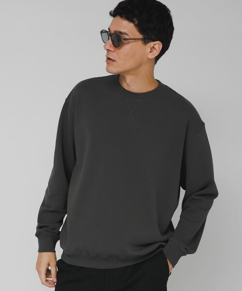 URBAN RESEARCH Sonny Label（アーバンリサーチサニーレーベル）の「ヘビーウェイトコットンベーシックスウェット（スウェット・メンズ・ネイビー/ブラック/チャコール/杢グレー/ダークブラウン・S/M/L/XL）」の18枚目の写真