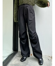 MURUA | ナローベルトニータックワイドパンツ(その他パンツ)
